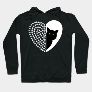 Black and White Cat Hoodie